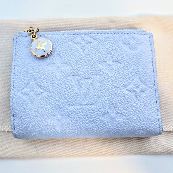 Rare sold out Louis Vuitton Portefeuille Lisa Empreinte Bifold Wallet blue azure - Picture 6 of 10
